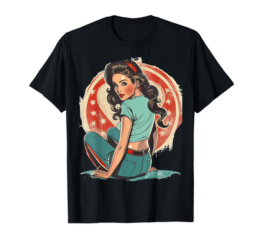 Pinup Girl Pin Up Vintage Retro girls T-Shirt