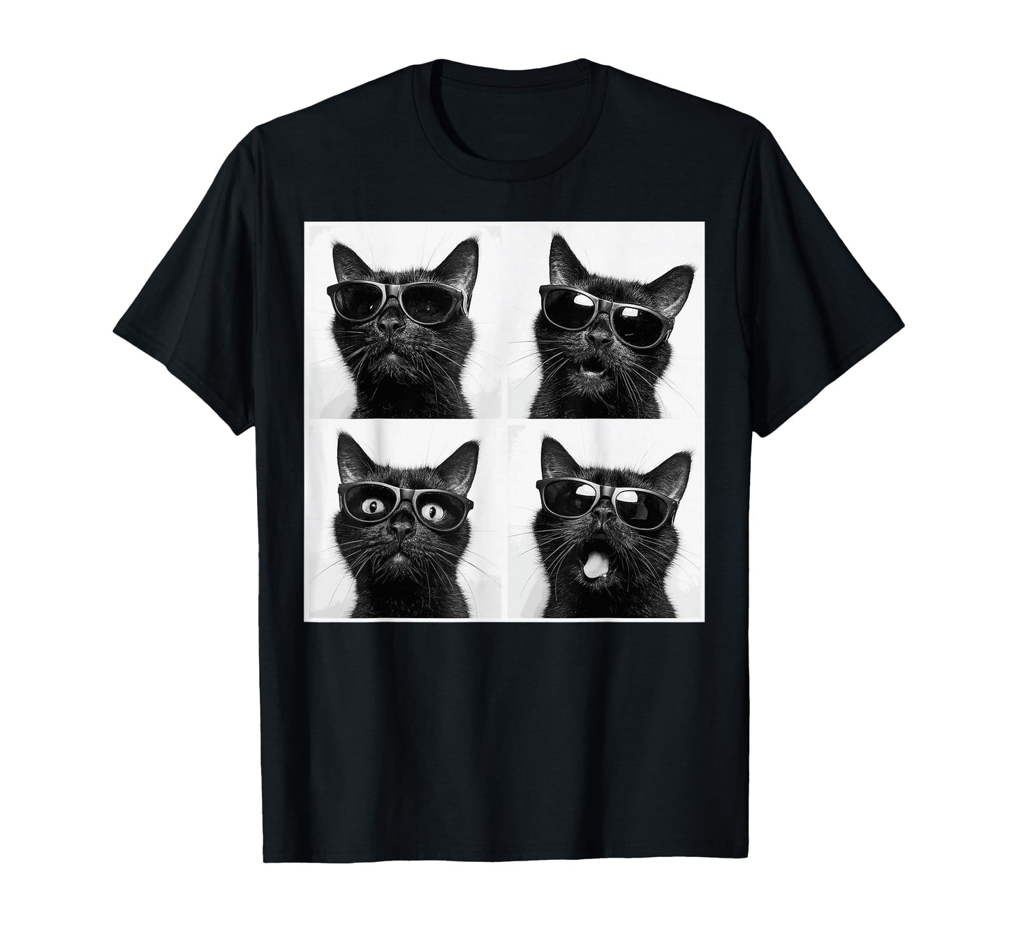 Funny Graphic Cat Photobooth Selfie Funny T-Shirt