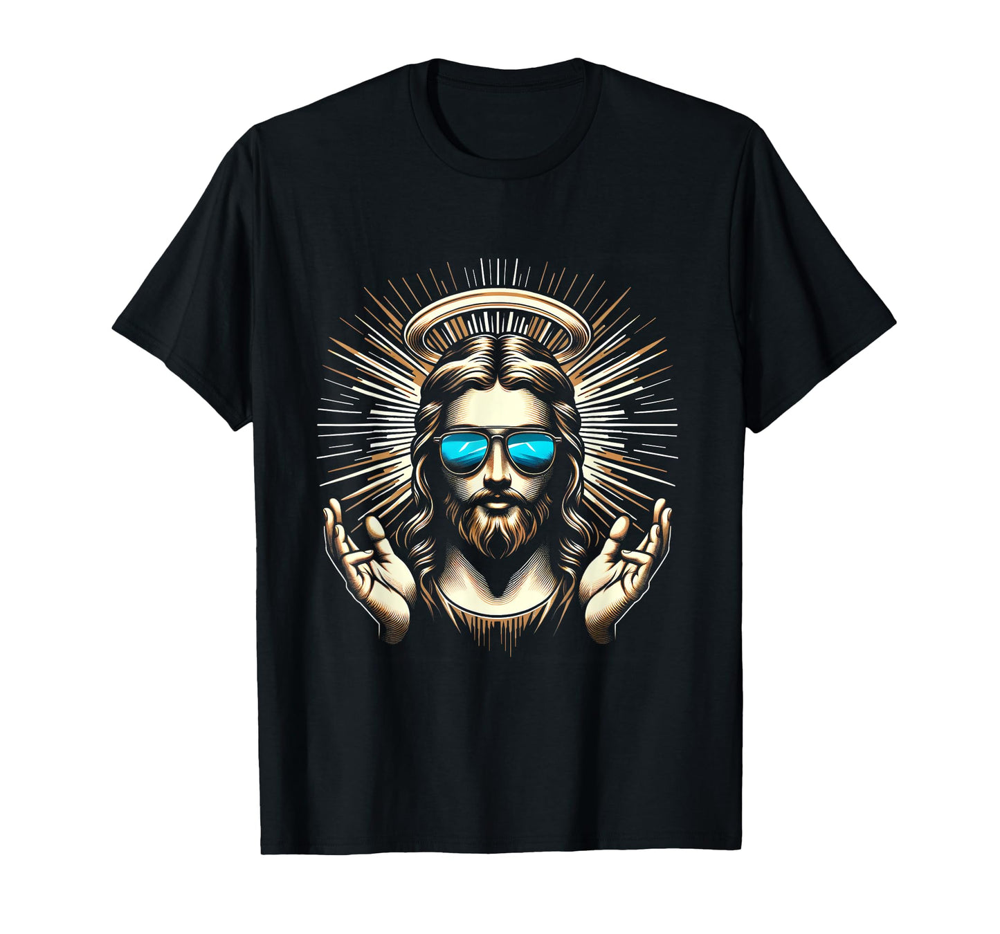 Love Jesus Summer Jesus Wearing Sunglasses Christian Church Men Women Kids T-Shirt
