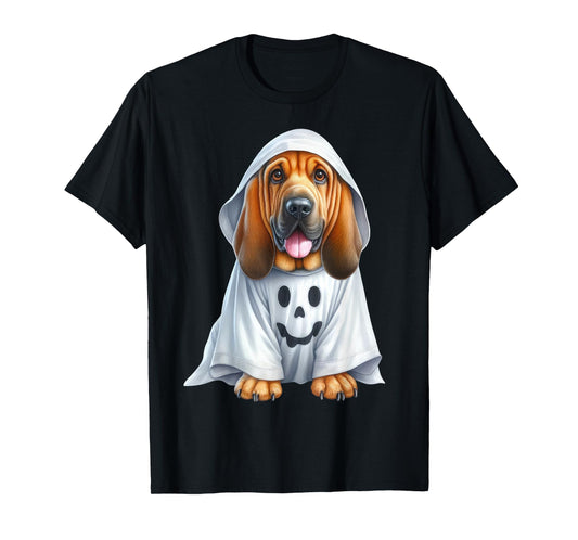 Funny Ghost Bloodhound Dog Lover Halloween Costume Men Women T-Shirt