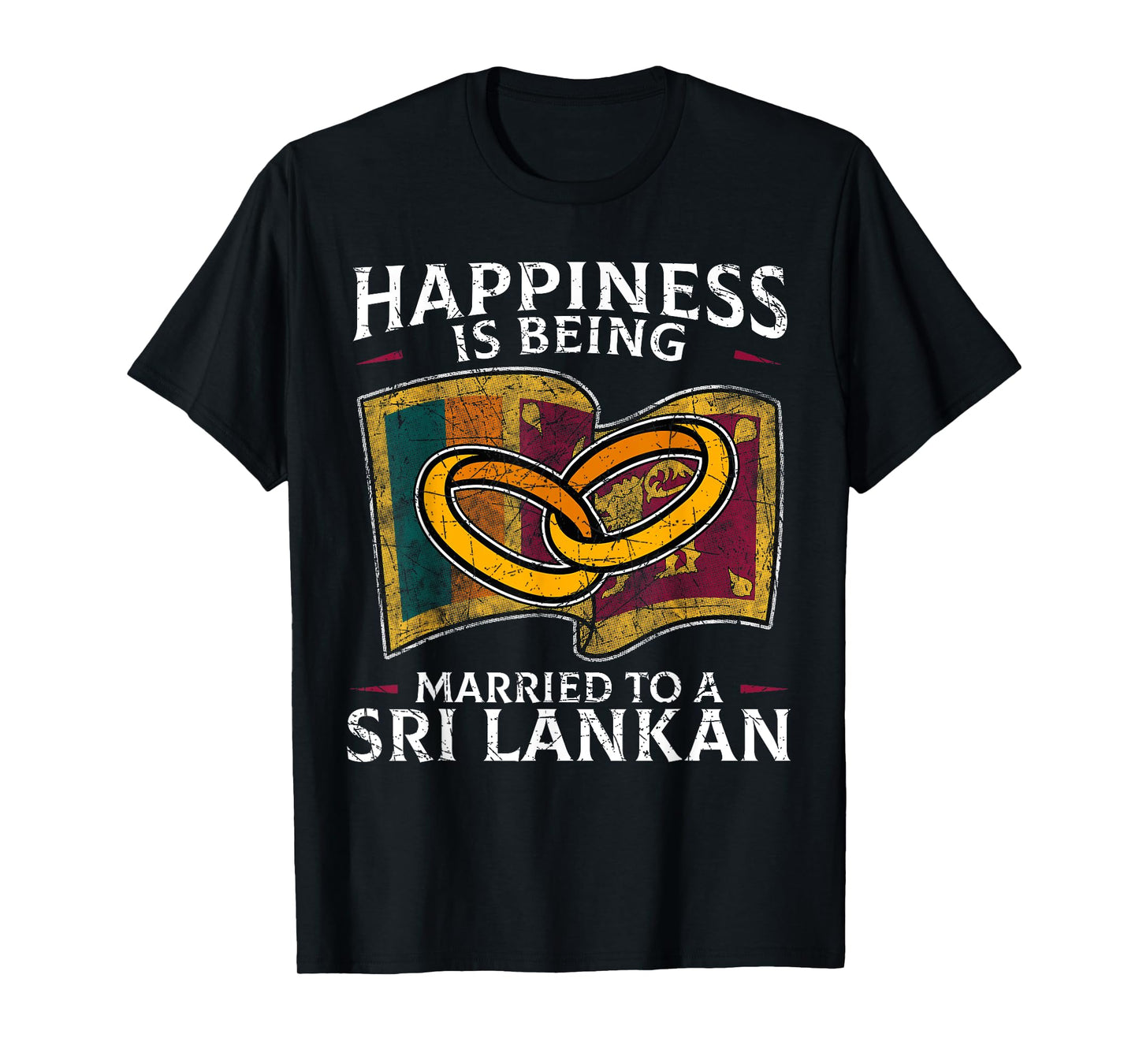 Sri Lankan Wedding Sri Lanka Heritage Roots Flag Married T-Shirt
