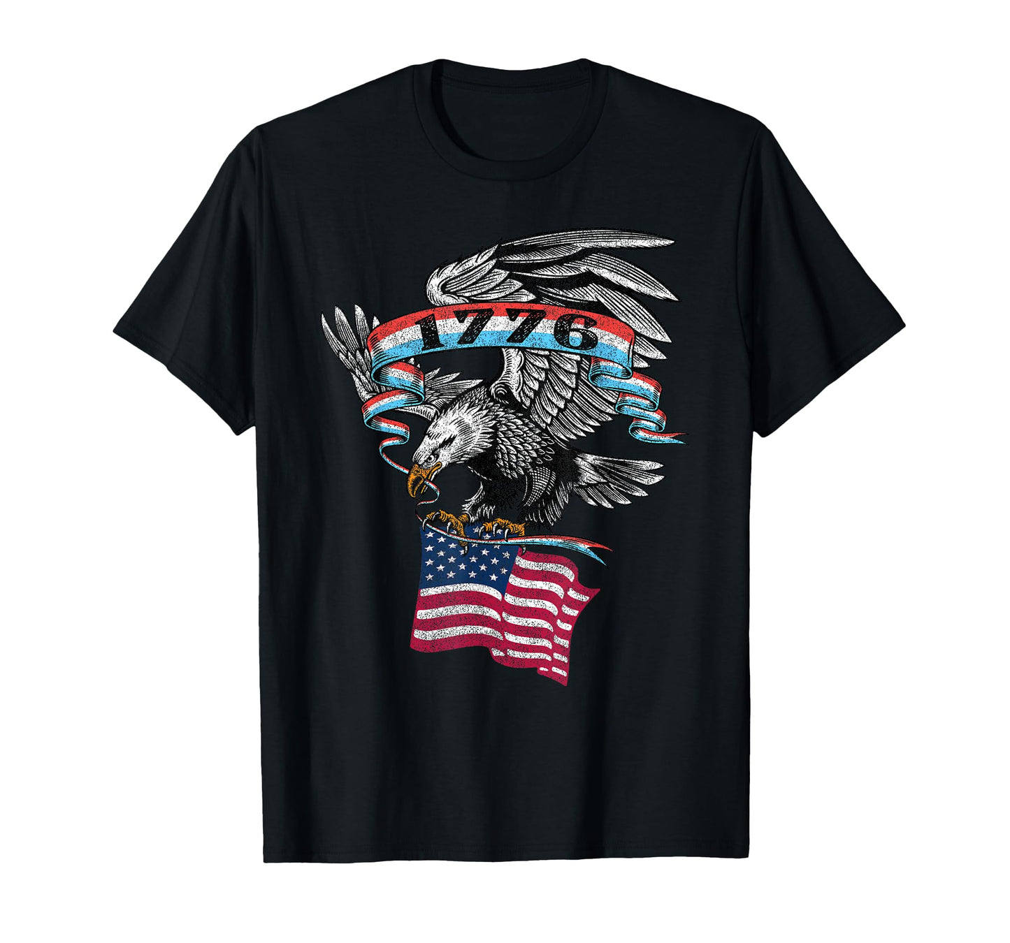 1776 American Flag USA Eagle Vintage Graphic T-Shirt