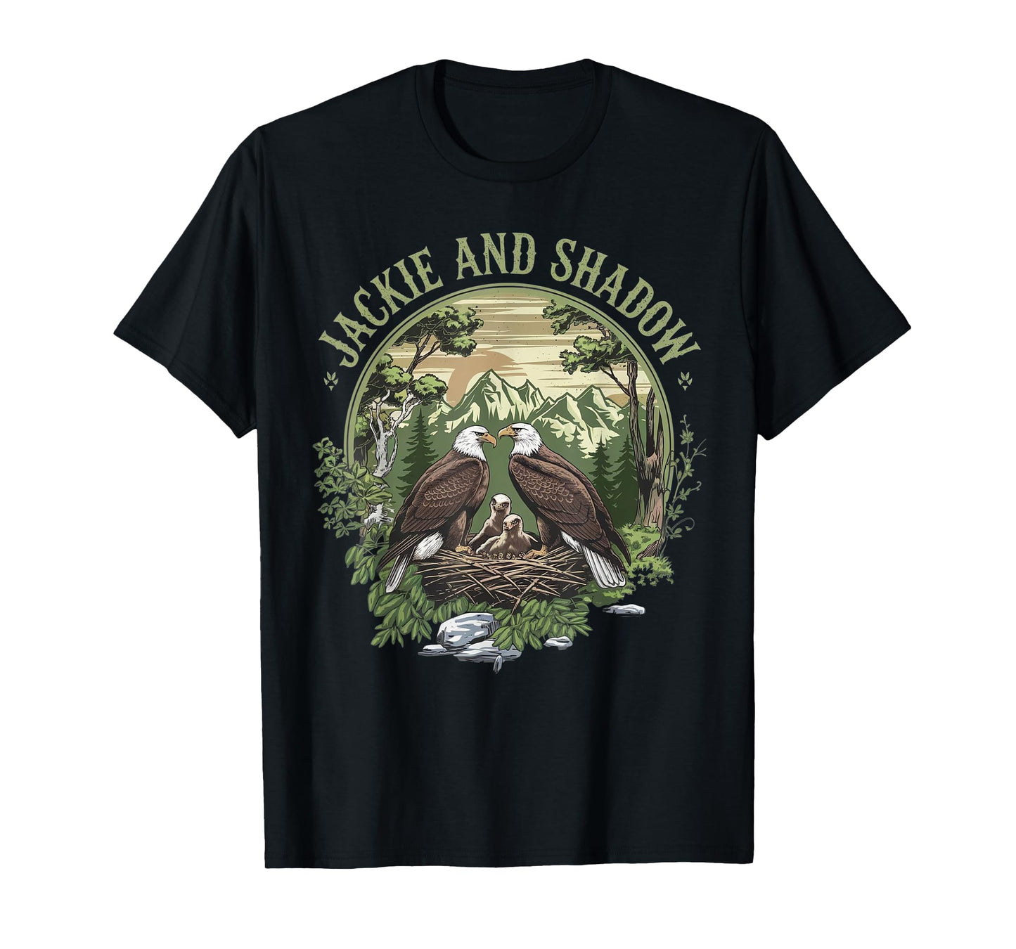 Vintage Jackie And Shadow Bald Eagle Family Nature Lovers T-Shirt