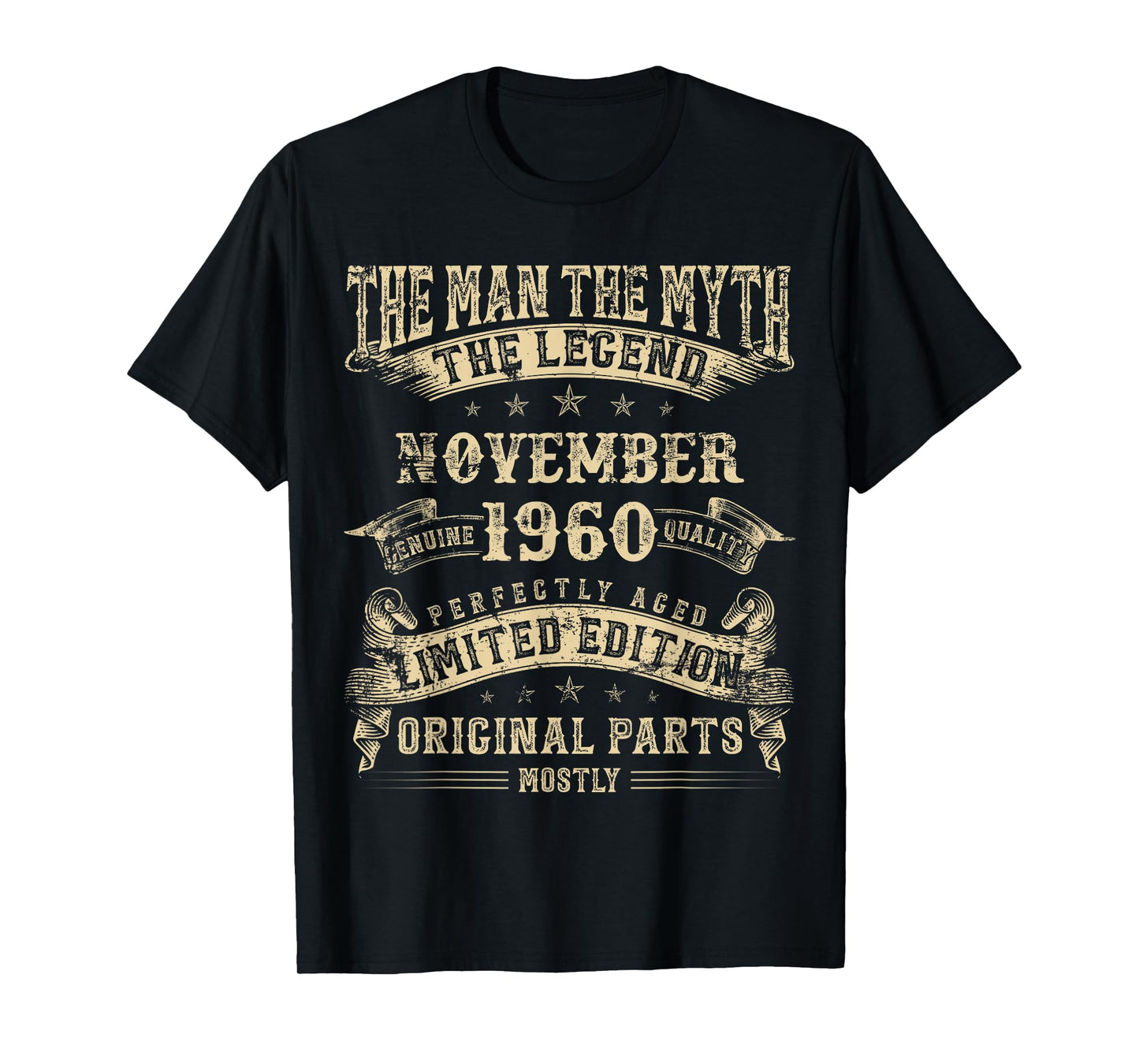 65th Birthday Gifts for Men Mythology of November 1960 T-Shirt