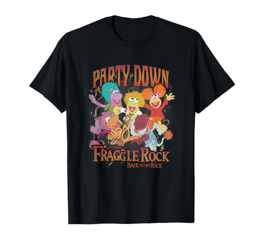Fraggle Rock Party Down Back To The Rock Vintage Big Poster T-Shirt
