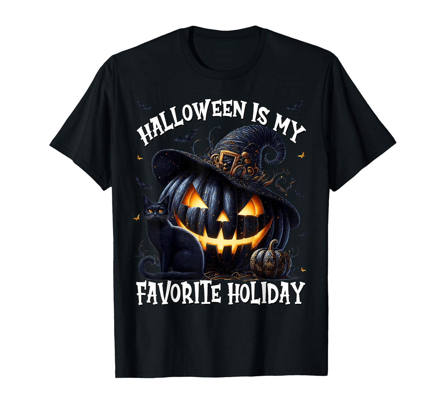 Halloween is My Favorite Holiday for Witches Mystic Cat T-Shirt