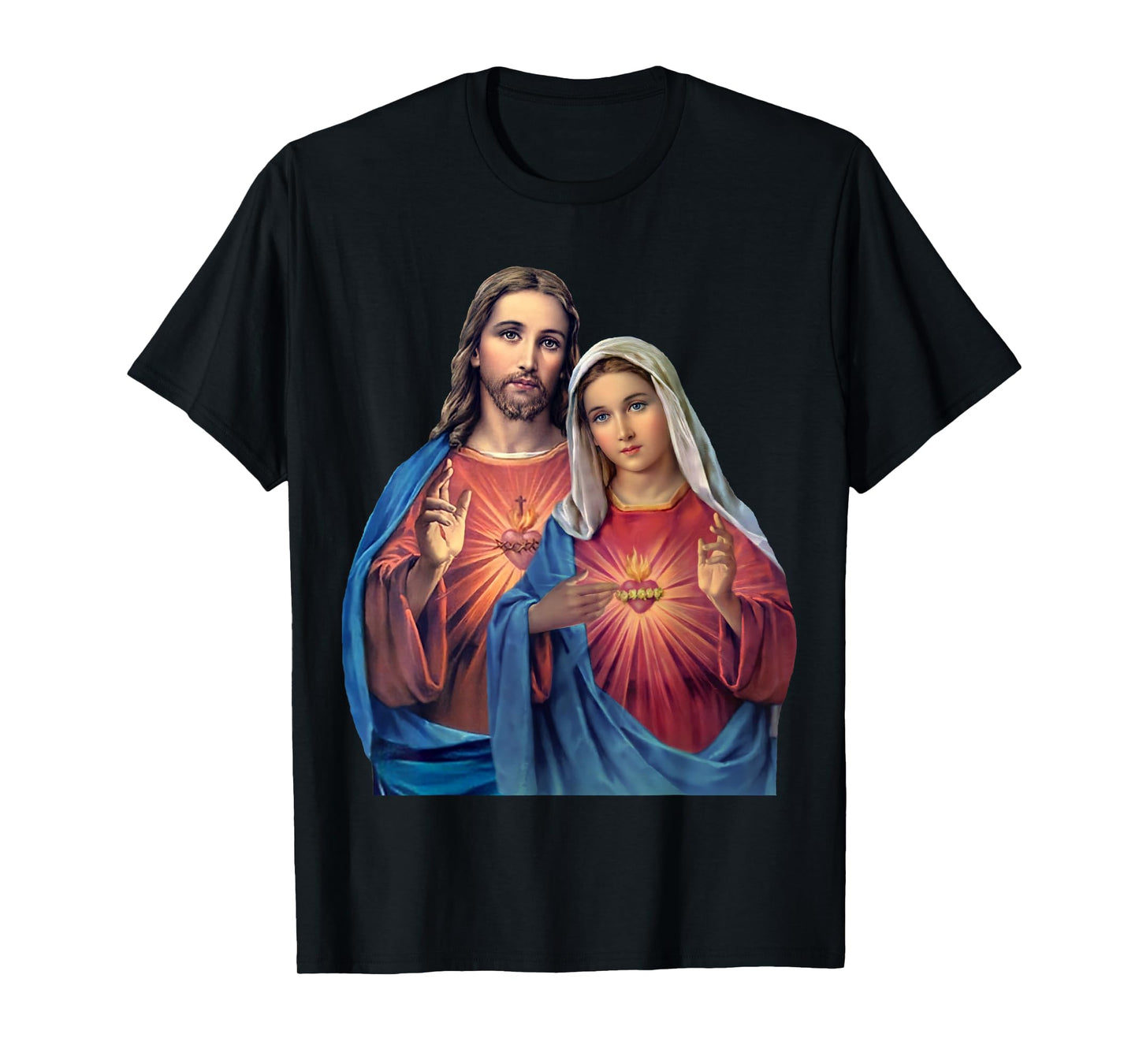 Hearts of Jesus and Mary very close together (Twin Hearts) T-Shirt