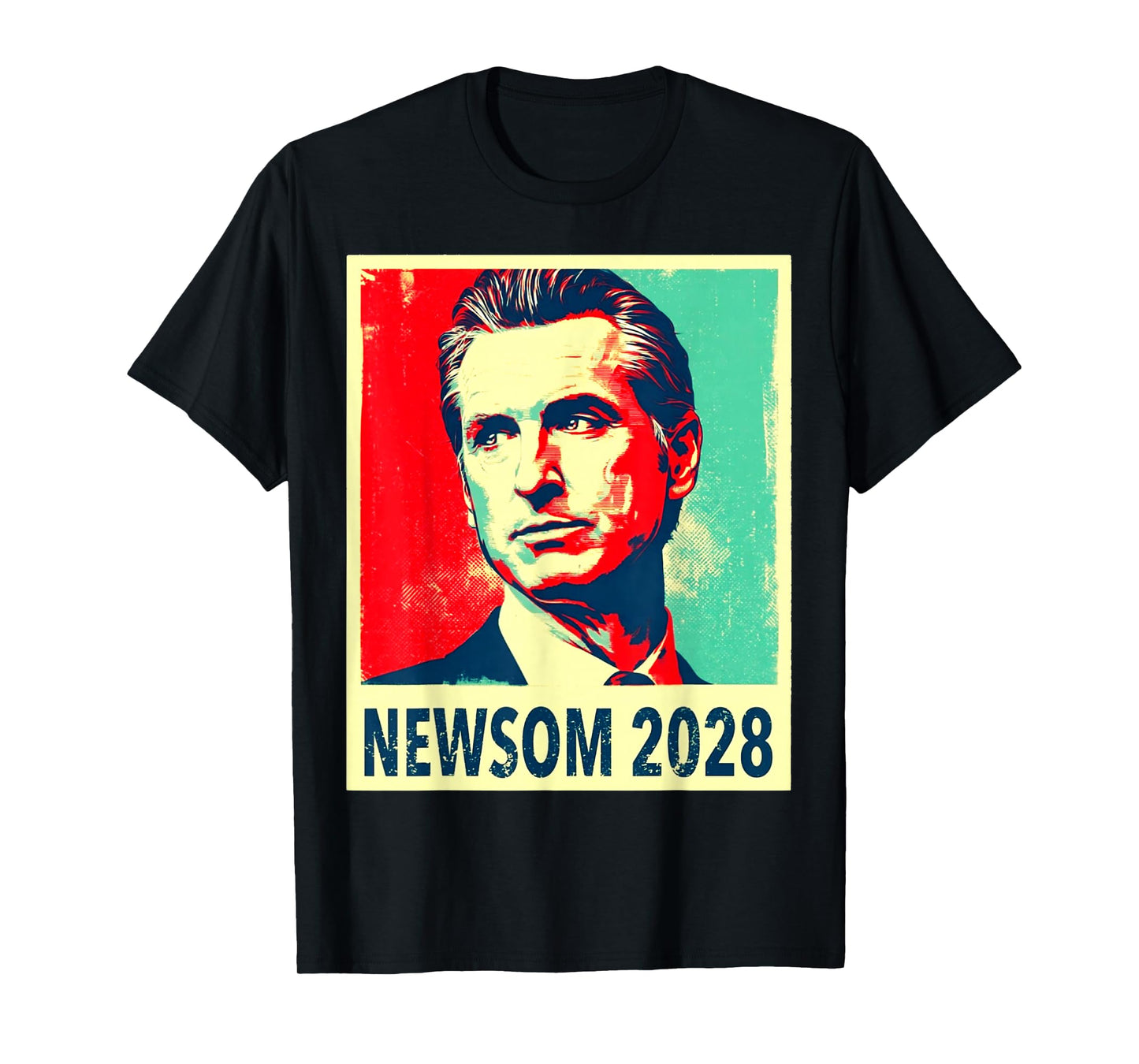 i Stand with Gavin Newsom 2028 for President American Flag T-Shirt