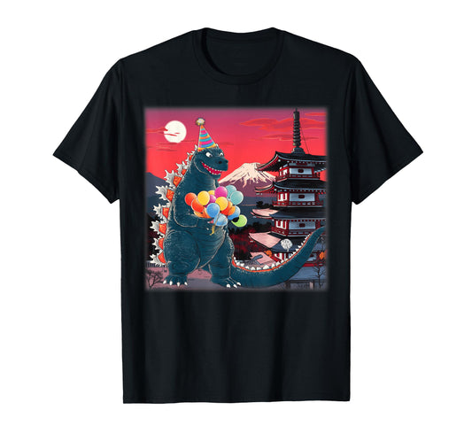 Kaiju Birthday Party Japan Monster Movie Bday Decorations T-Shirt