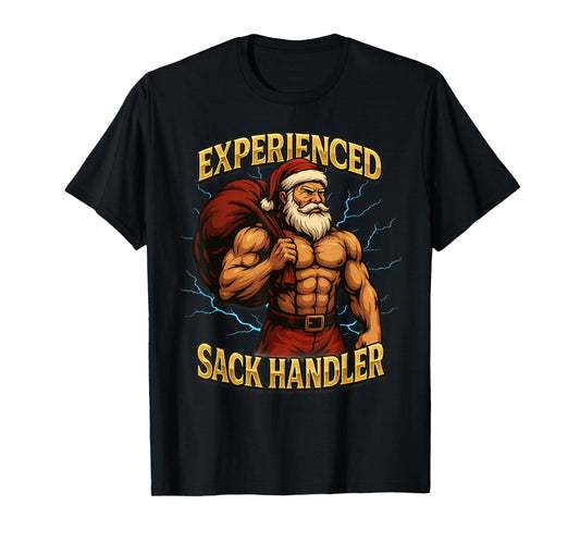 Experienced Sack Handler Funny Offensive Christmas T-Shirt