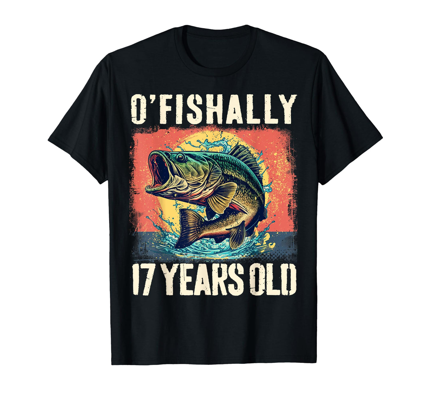 Ofishally 17 Years Old 2008 Fishing Fisherman 17th Birthday T-Shirt