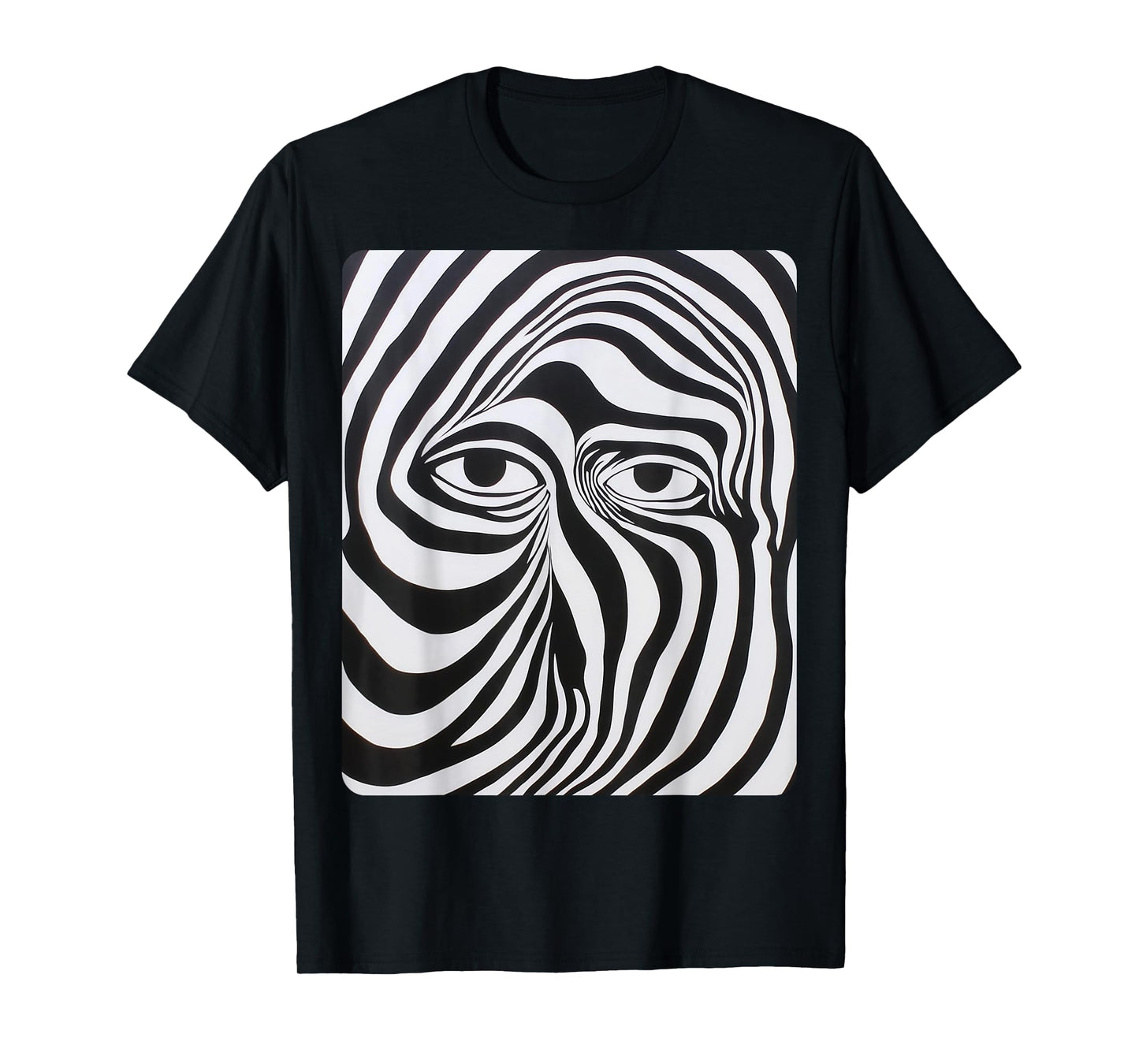 Eyes White and Black Fashion Designer T-Shirt