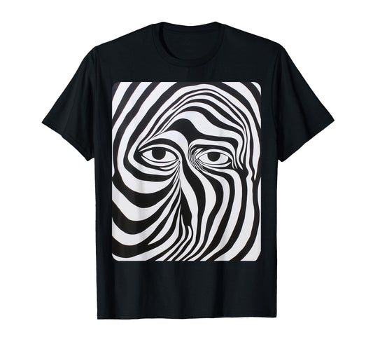 Eyes White and Black Fashion Designer T-Shirt