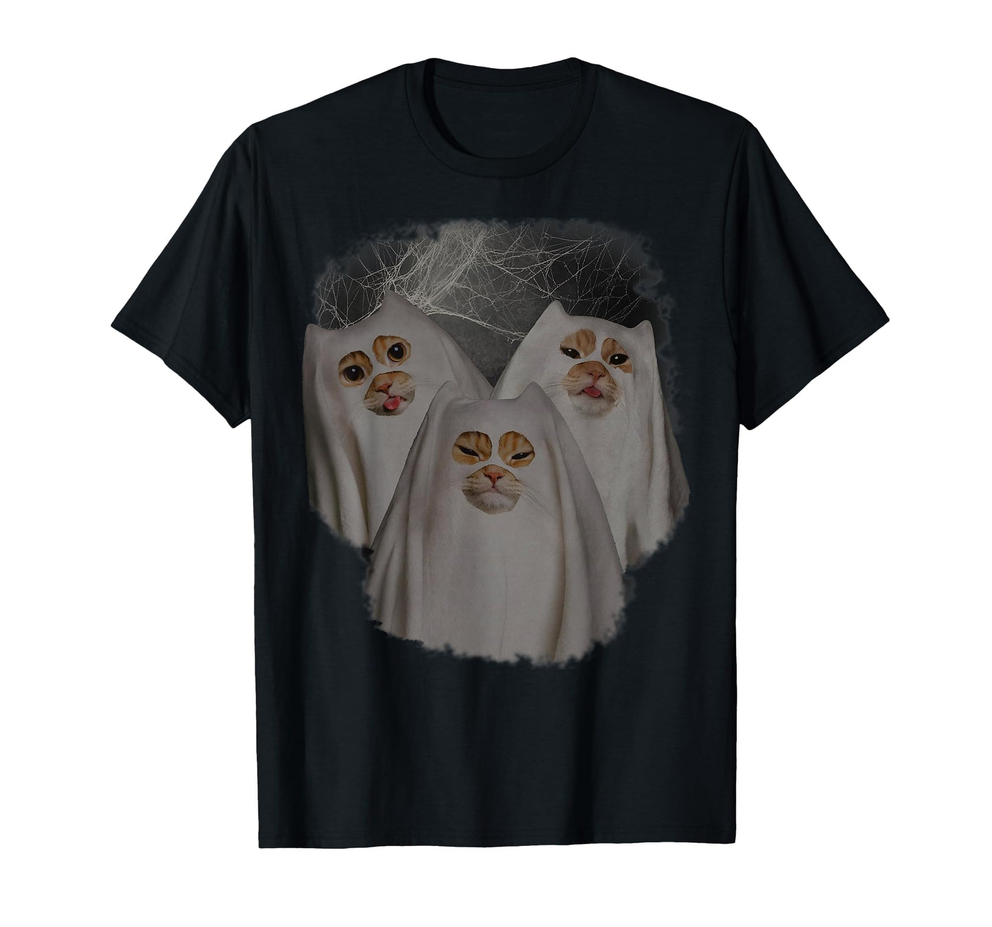Ghost Cat Meme Funny Halloween Funny Wizard Cat Ghost T-Shirt