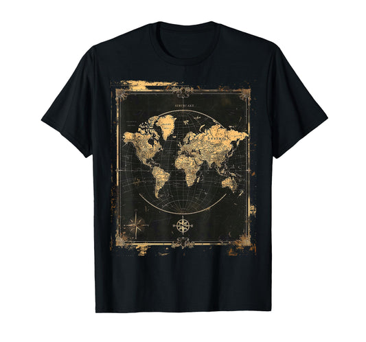 Vintage World Map Poster T-Shirt