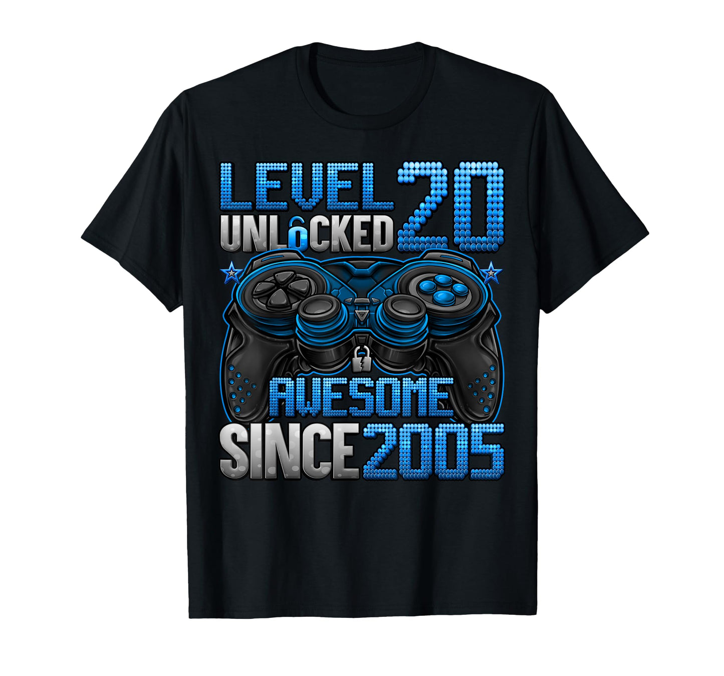 Level 20 Unlocked 20 Year Old Gifts Boys 20th Birthday Boy T-Shirt
