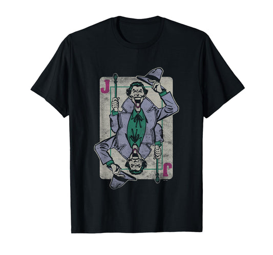 DC Comics Batman The Joker Vintage Playing Card T-Shirt