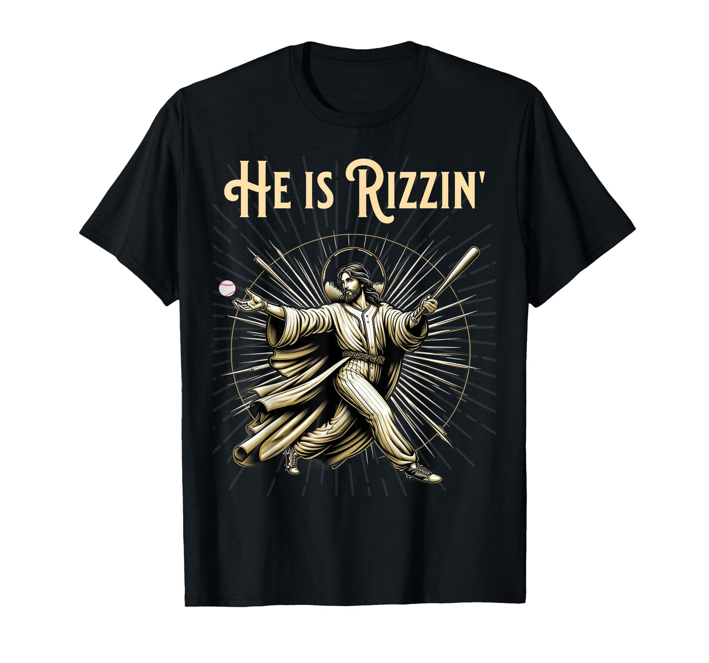 He is Rizzin Jesus Playing Baseball T-Shirt