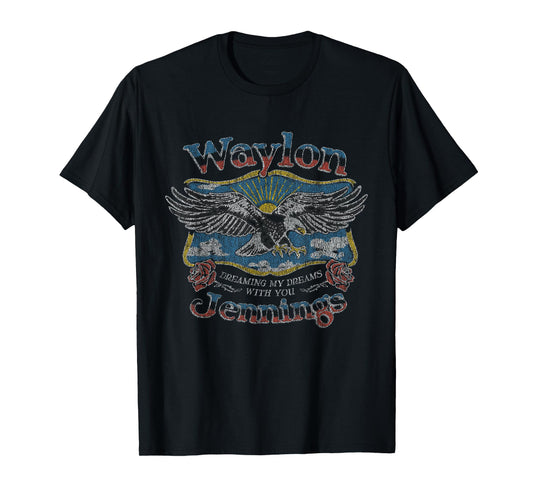 Waylon Jennings - Official Merchandise - Dreaming My Dreams T-Shirt