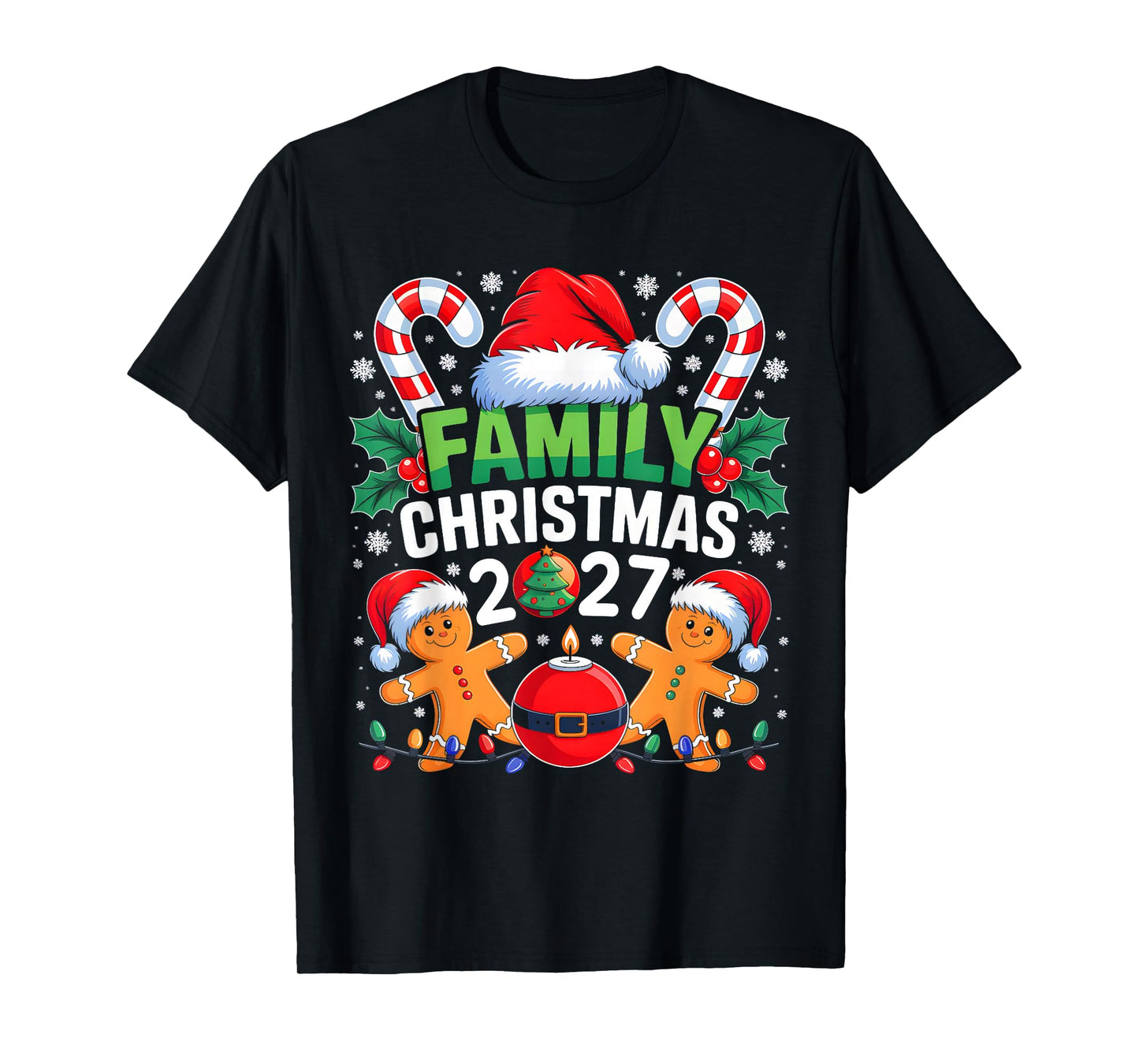 Christmas 2027 Family Matching Costume Team Santa Elf Squad T-Shirt