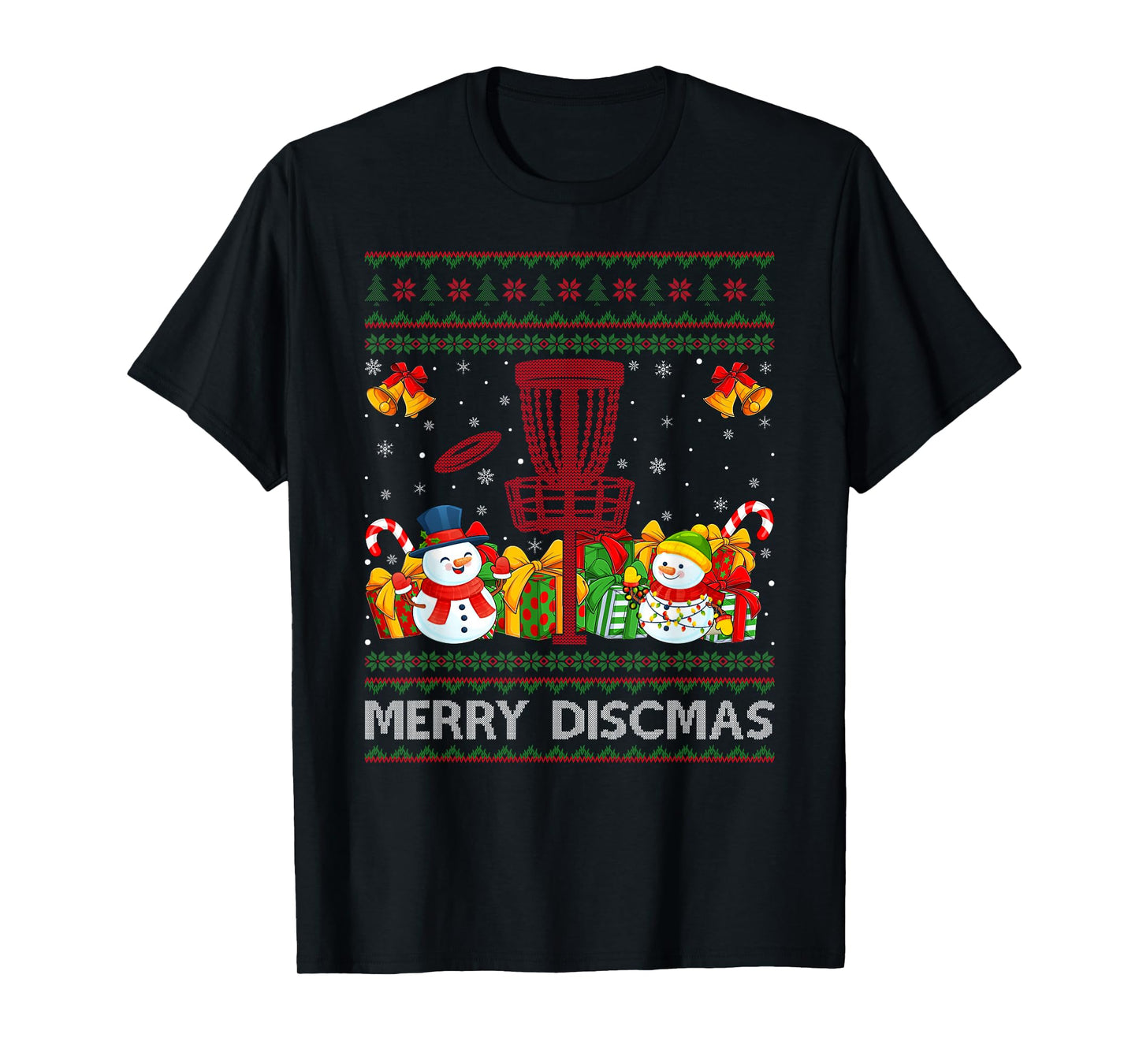 Merry Discmas Ugly Xmas Sweaters Funny Disc Golf Christmas T-Shirt
