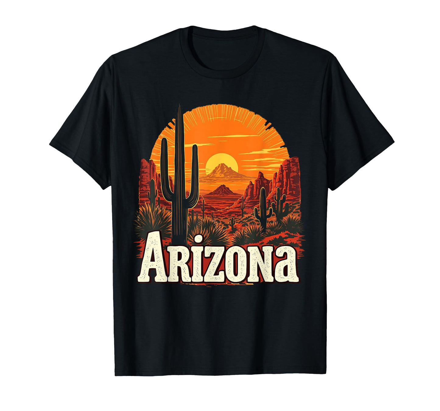 Retro Arizona Home State AZ Desert Sunset Vintage T-Shirt