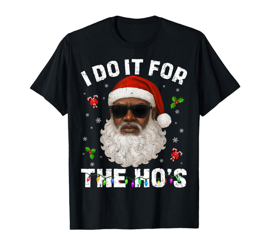 Funny Vintage Black Christmas Santa African Xmas Men T-Shirt