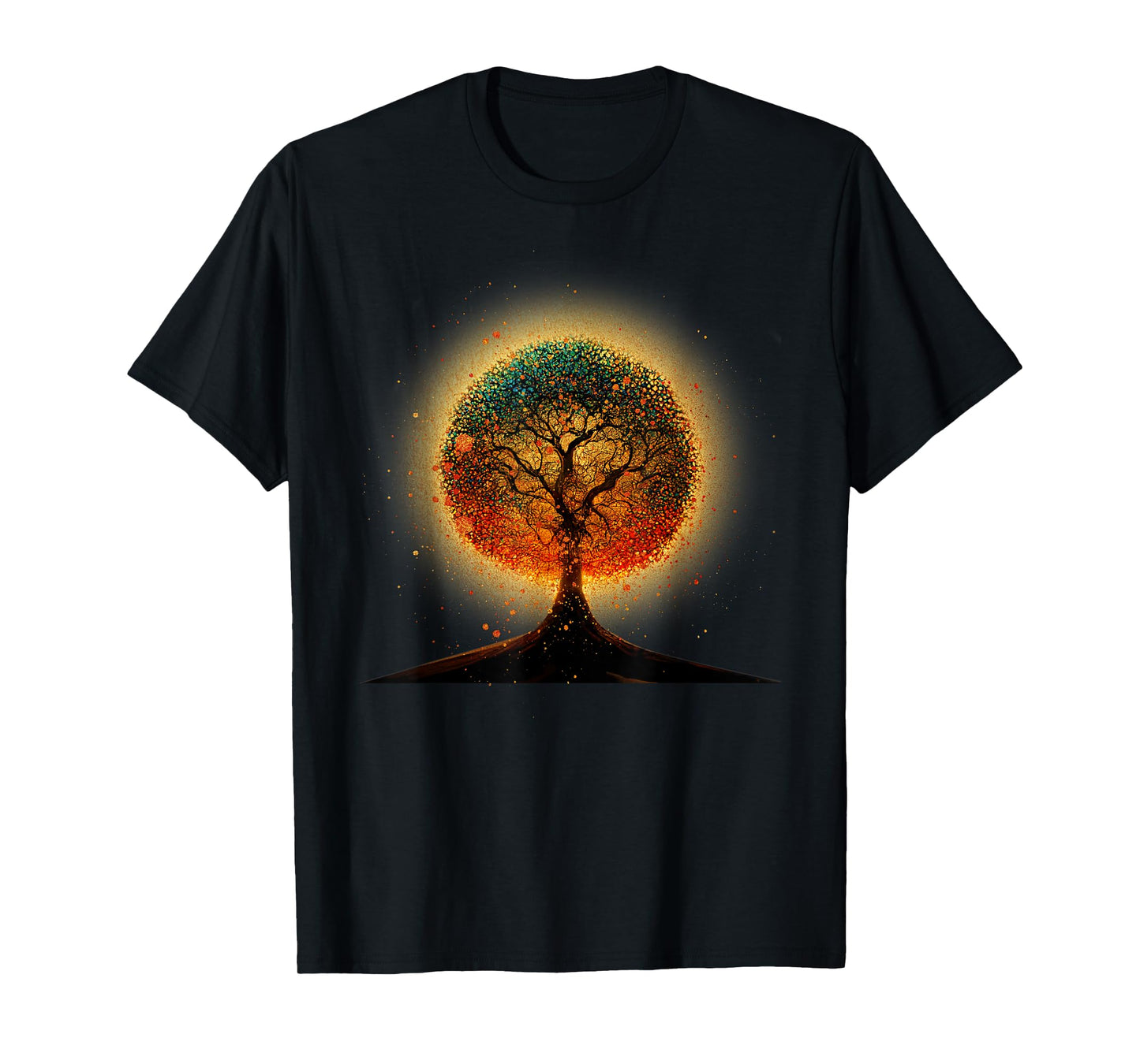 Colorful Tree Life Is Really Good Tree Art Earth Day T-Shirt