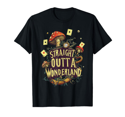 Alice in Wonderland - Fantasy World Novel Adventures Vintage T-Shirt