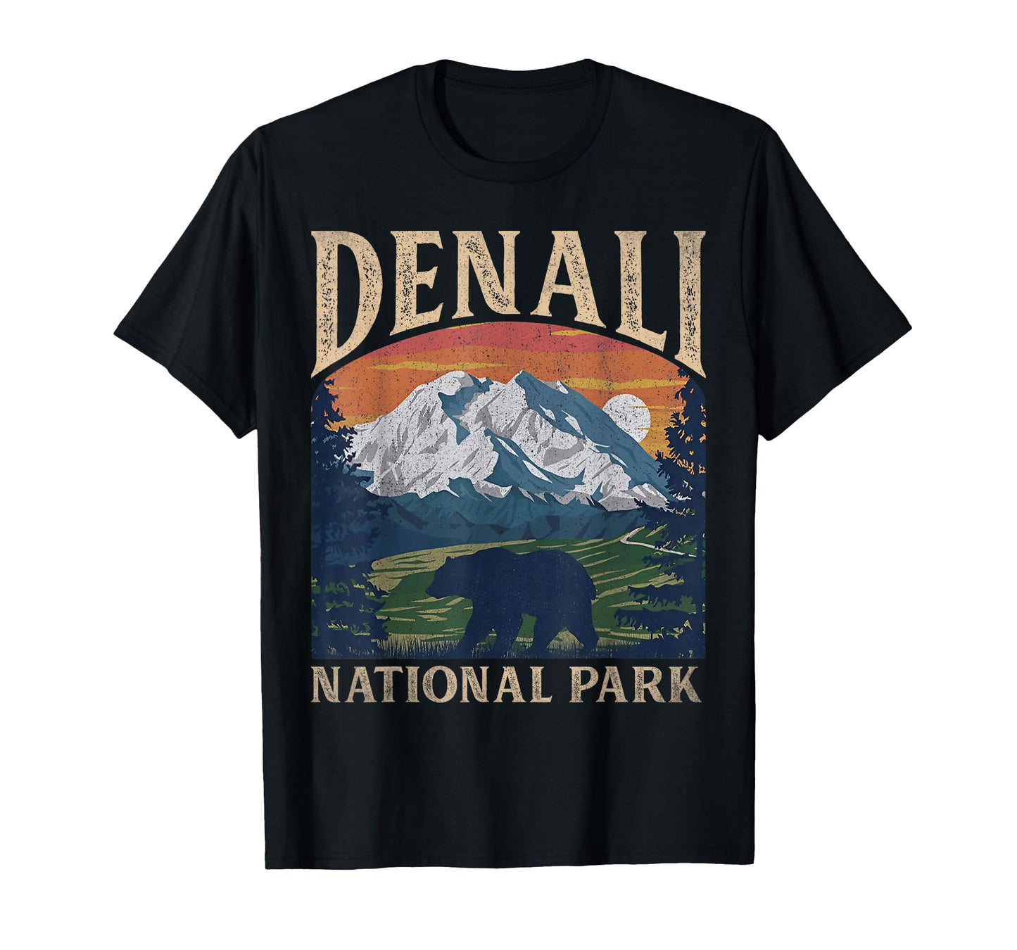 Vintage Denali National Park Retro Mount For Men Women T-Shirt