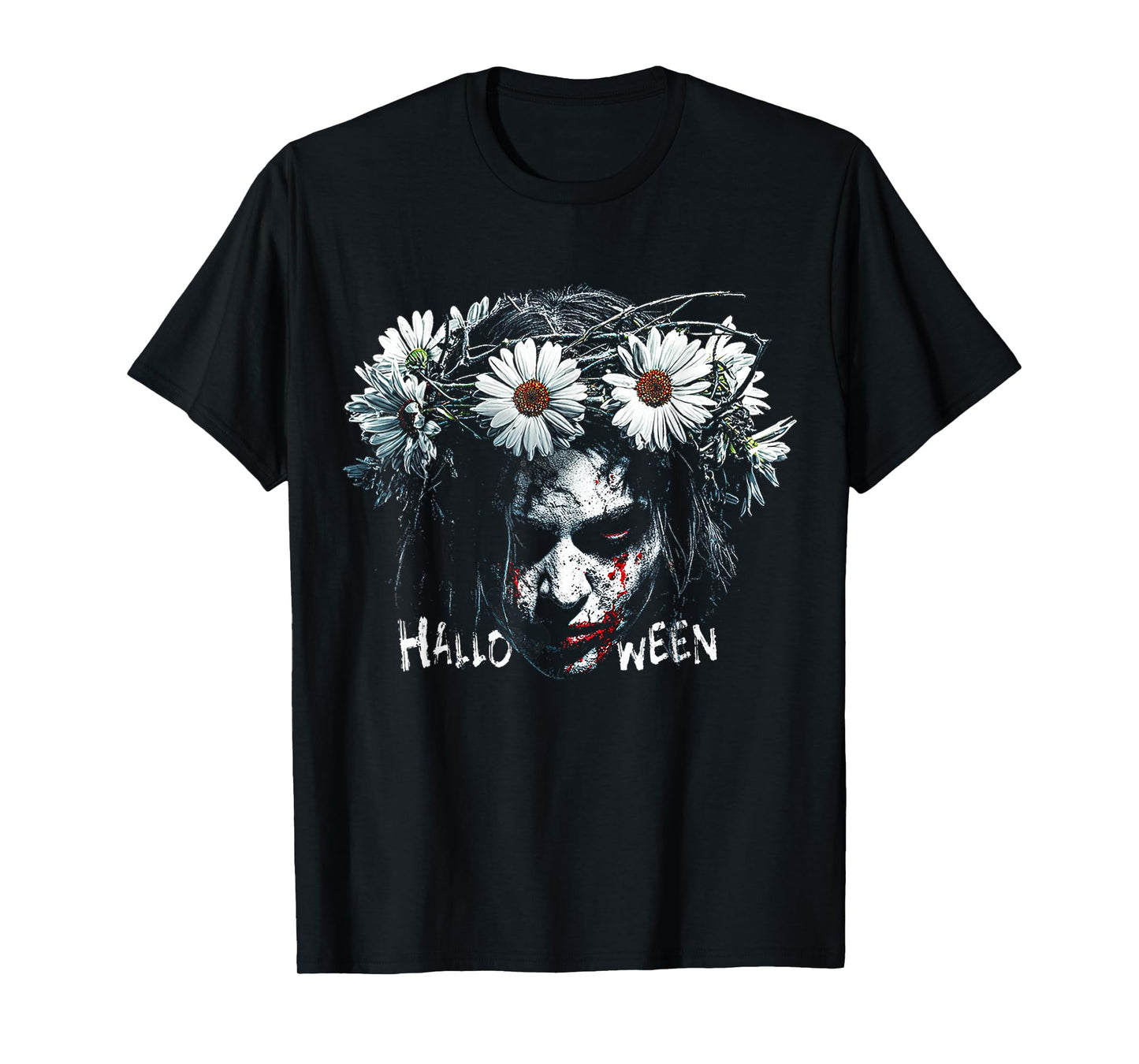 Halloween Witch Flowers Costume Fun T-Shirt