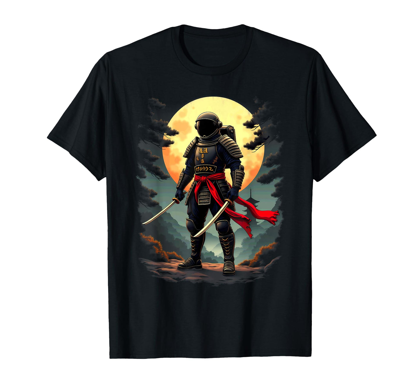 Japanese Samurai Astronaut Space T-Shirt