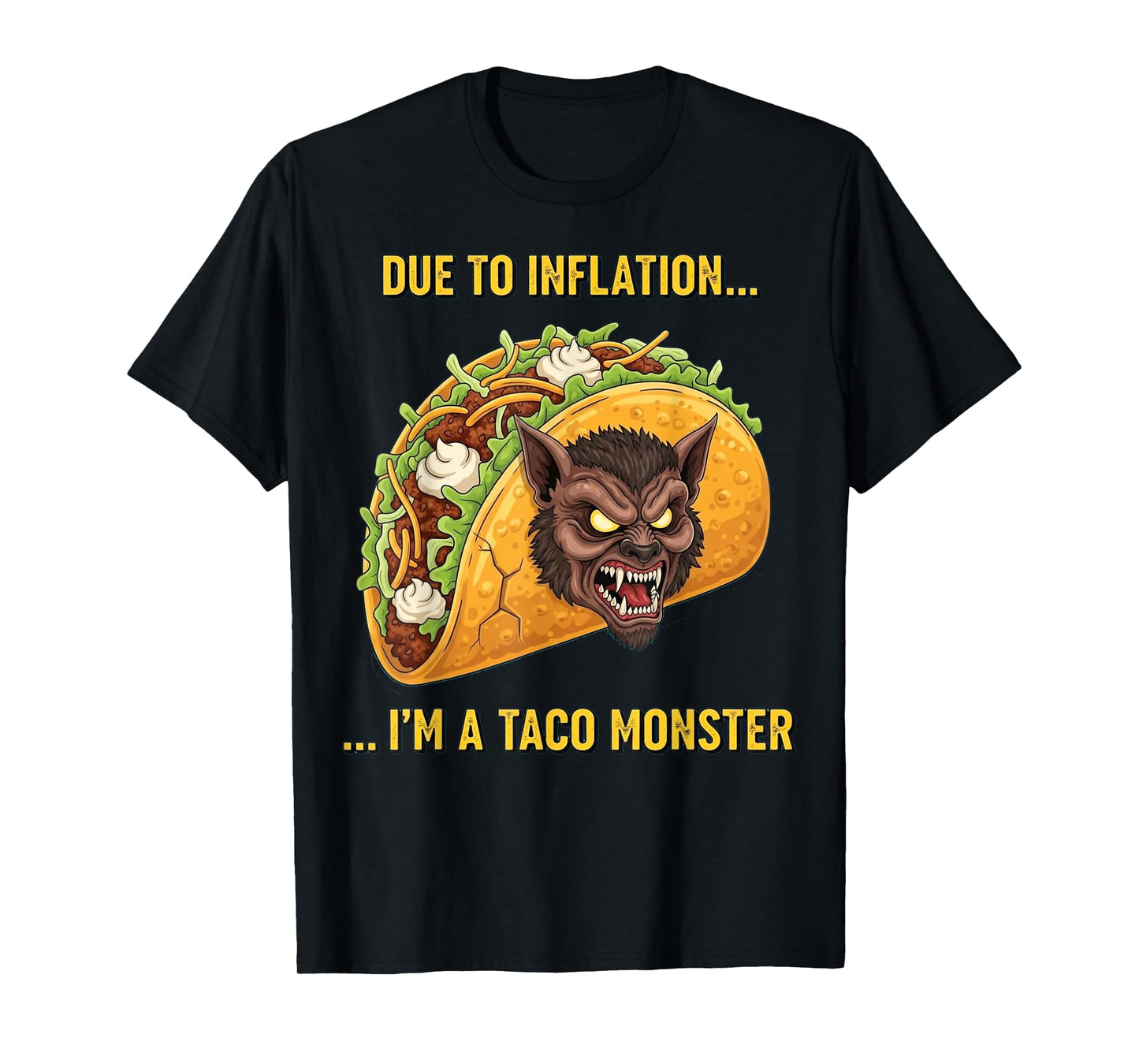 Taco Monster Halloween Costume Funny Halloween 2025 T-Shirt