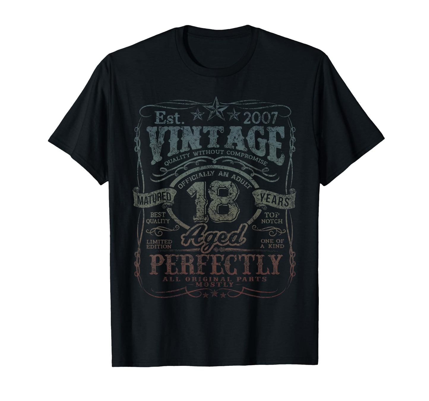 Vintage 2007 Limited Edition Shirt 18 year old 18th Birthday T-Shirt