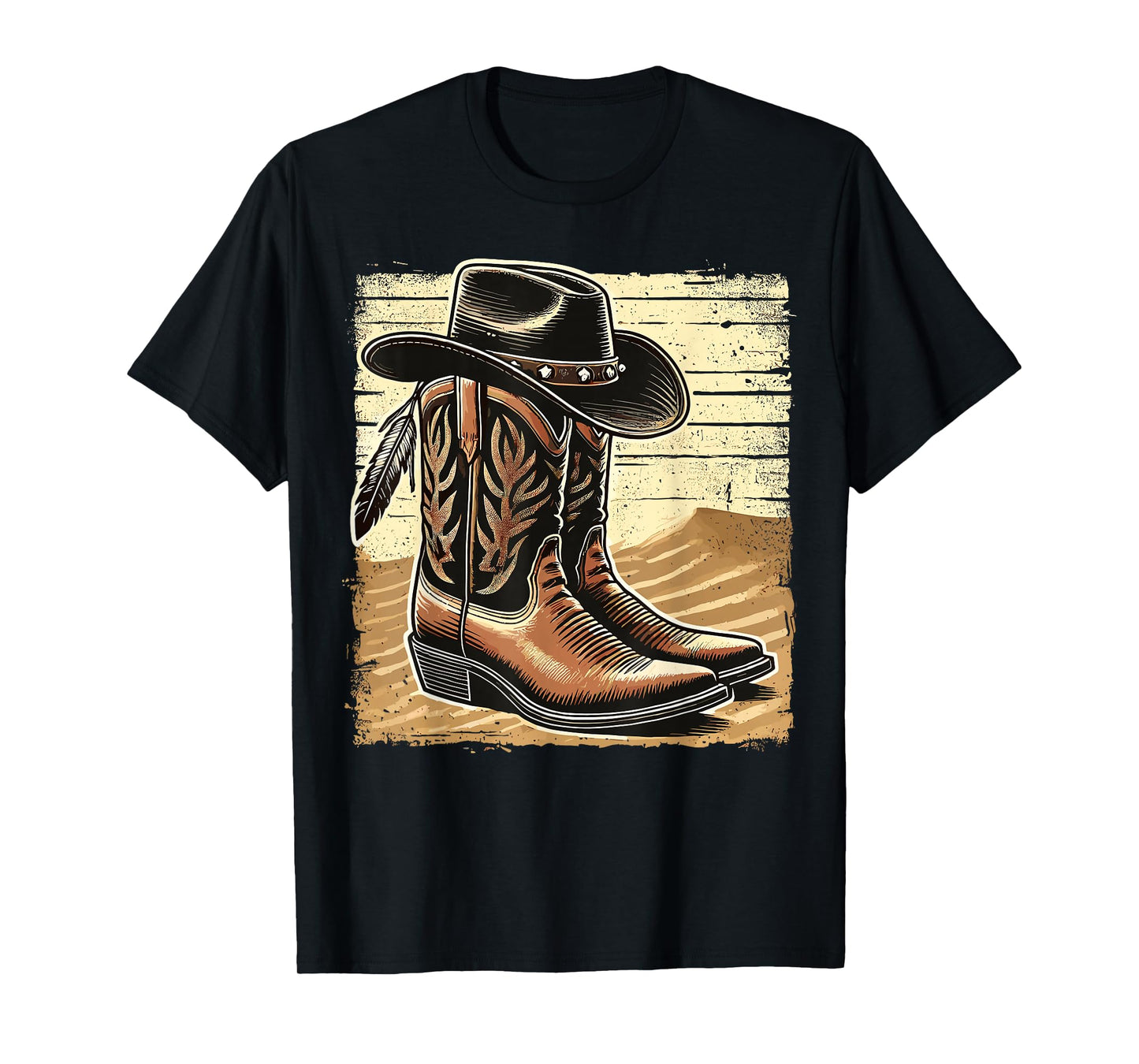 Cowboy Boots and Hat Western Country T-Shirt