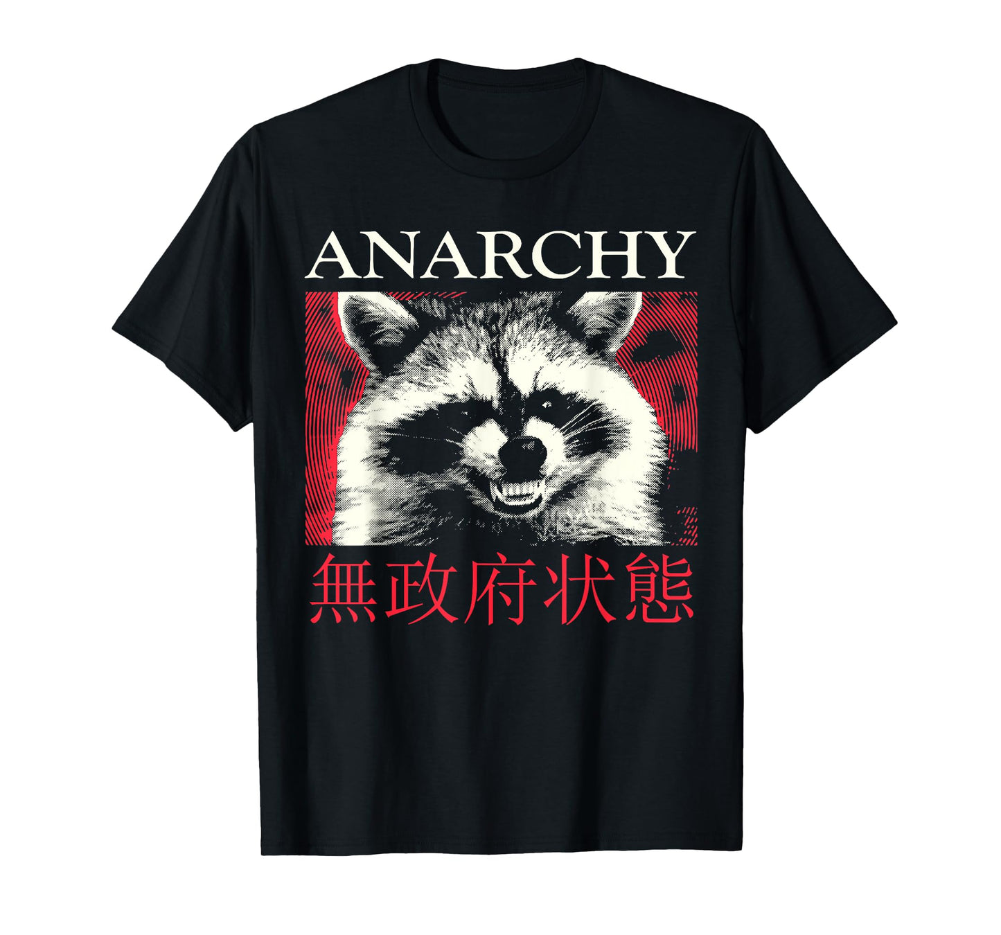 Anarchy Raccoon Japanese T-Shirt