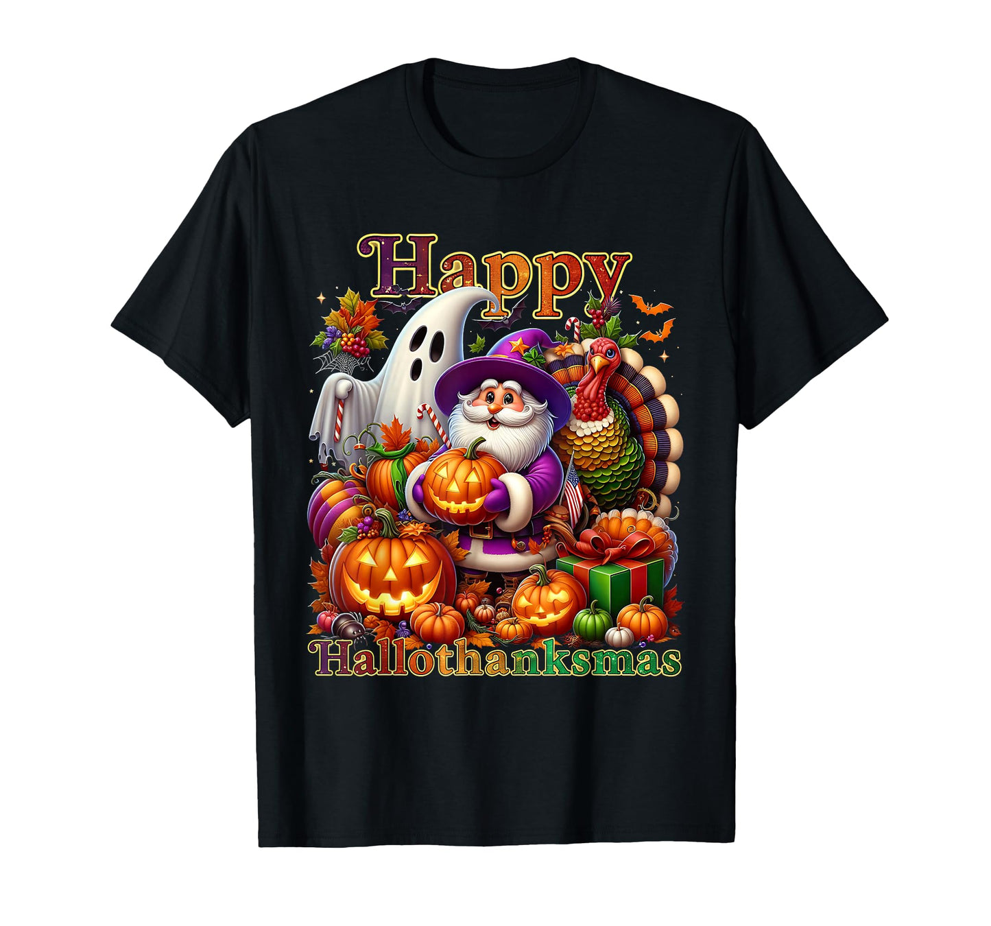 Holiday Season Happy Hallothanksmas Halloween Thanksmas T-Shirt