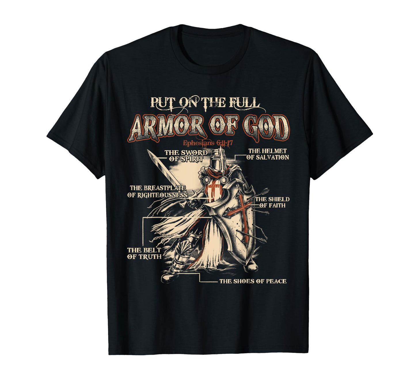 Put On The Full Armor Of God - Jesus T-Shirt