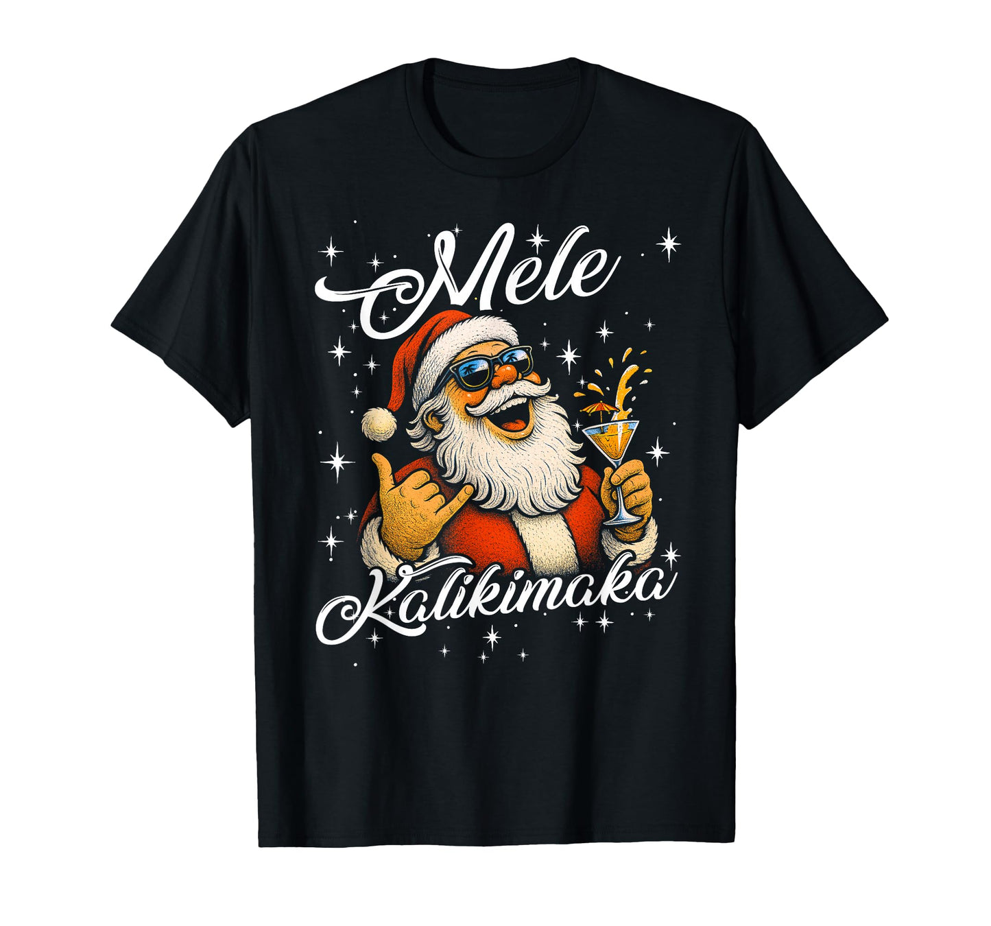 Retro Mele Kalikimaka Hawaiian Christmas Cocktail, Party T-Shirt
