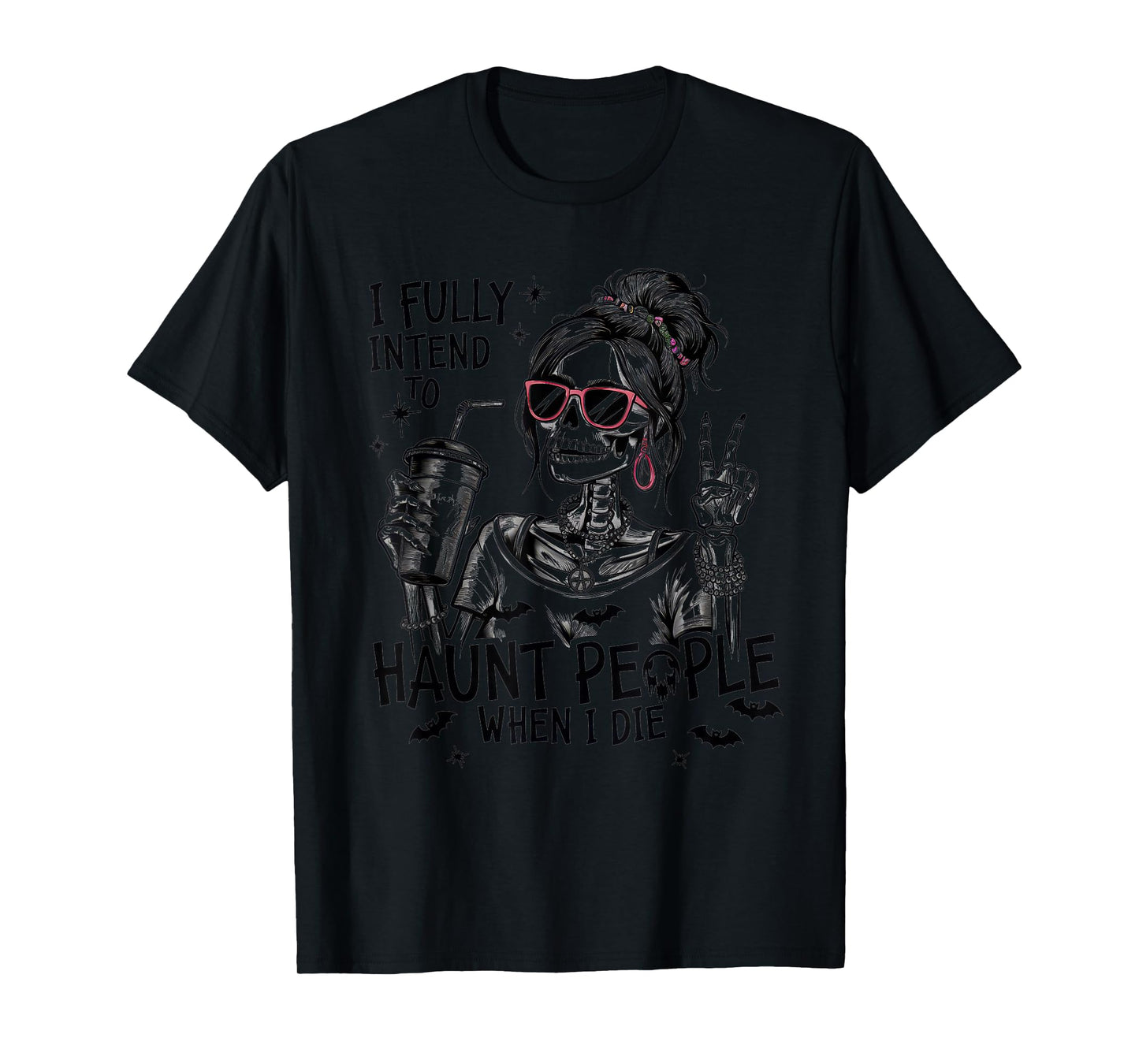 Halloween Tshirt Women Men Skeleton Witch Monster Party T-Shirt
