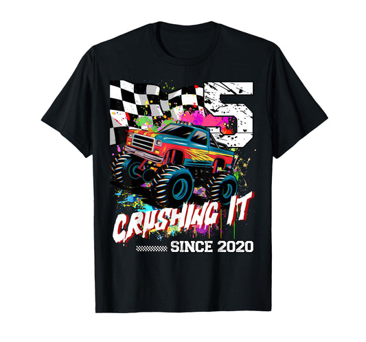 Birthday Monster Truck 5th years old Monster Truck Birthday T-Shirt