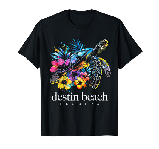 Destin Beach Florida Sea Turtle Scuba Diving Surfer Souvenir Men Women Kids T-Shirt