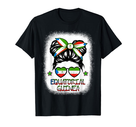 Girls Equatorial Guinea Flag Guinean Women Hispanic Heritage T-Shirt