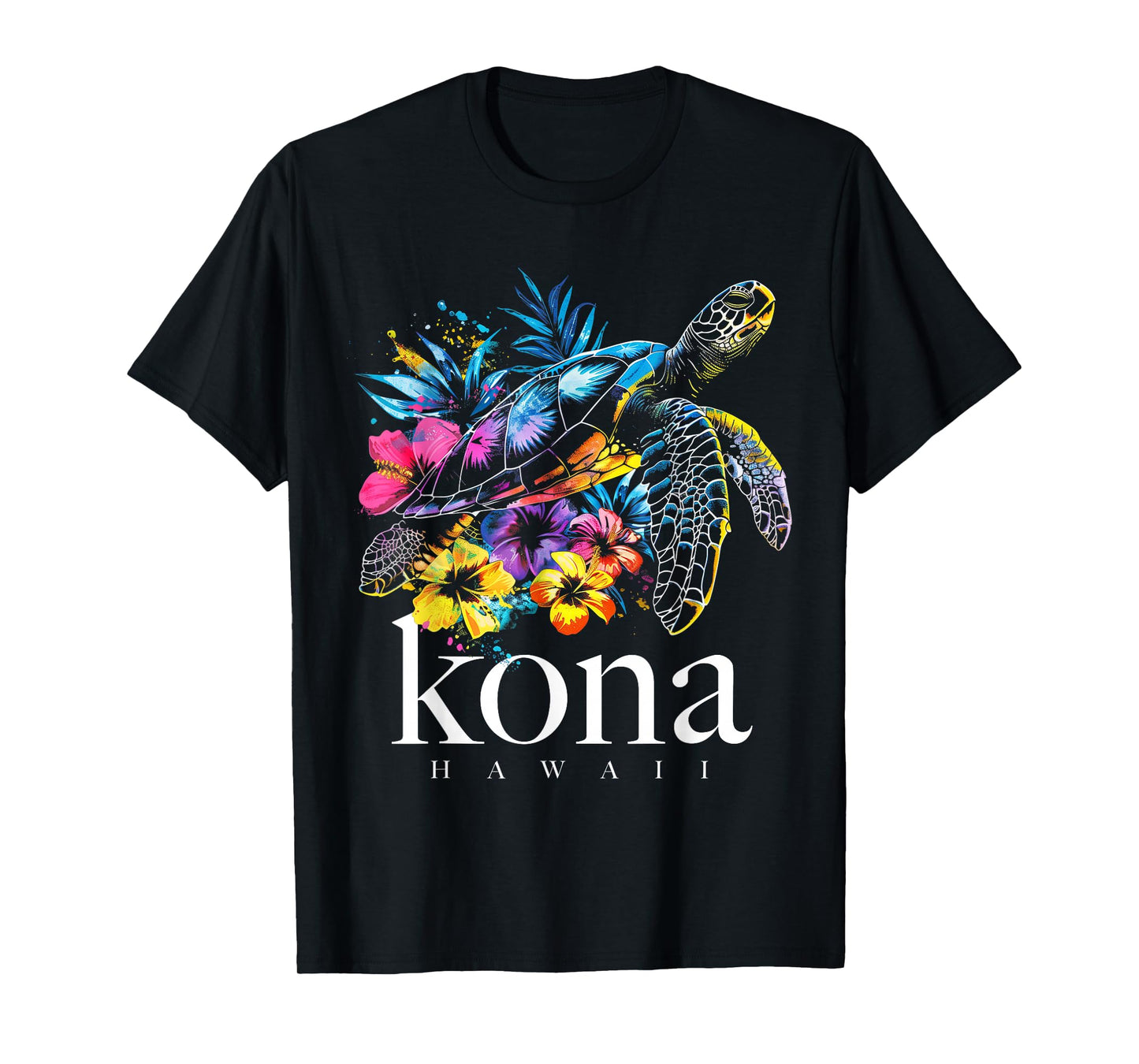 Kona Hawaii Sea Turtle Hawaiian Surfer Souvenir T-Shirt