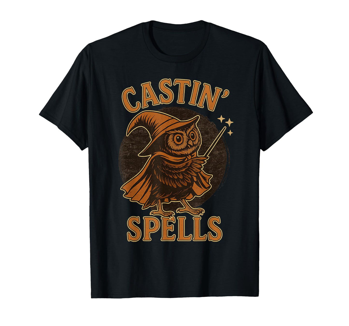 Halloween Castin Spells Owl Wizard T-Shirt