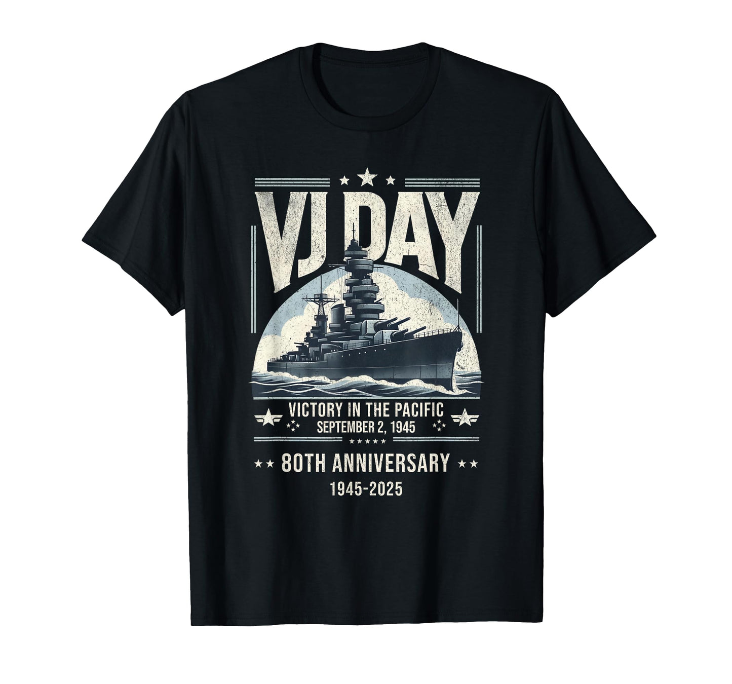 WWII 80th anniversary Vintage USS Missouri Patriotic VJ Day T-Shirt