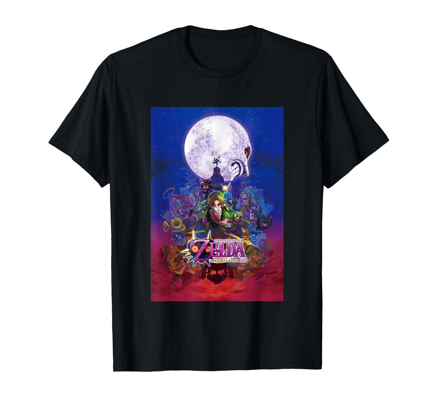 The Legend of Zelda Majora's Mask Gradient Distressed Poster T-Shirt