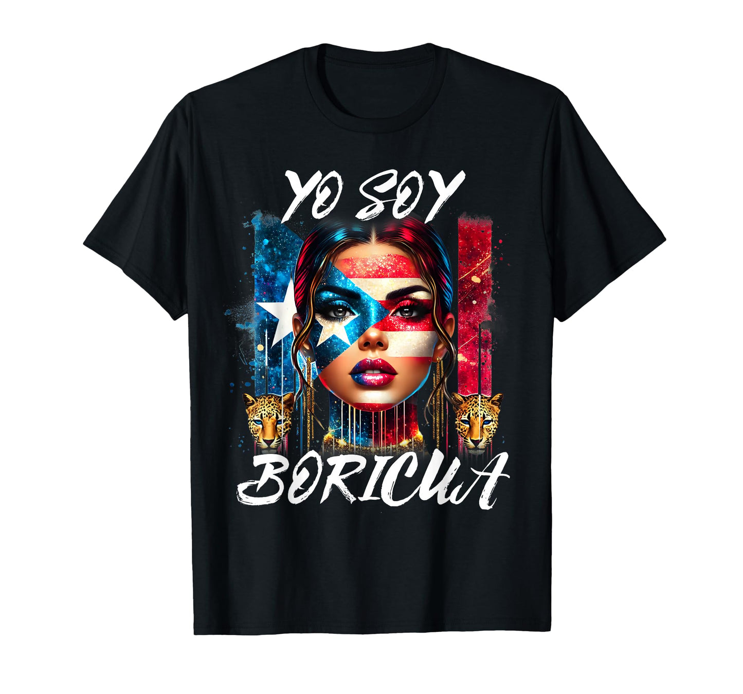 Puerto Rican Women Yo Soy Boricua Puerto Rico Flag Hispanic T-Shirt