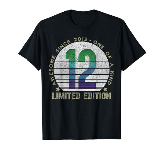 12 Year Old Gifts Vintage 2013 Limited Edition 12th Birthday T-Shirt