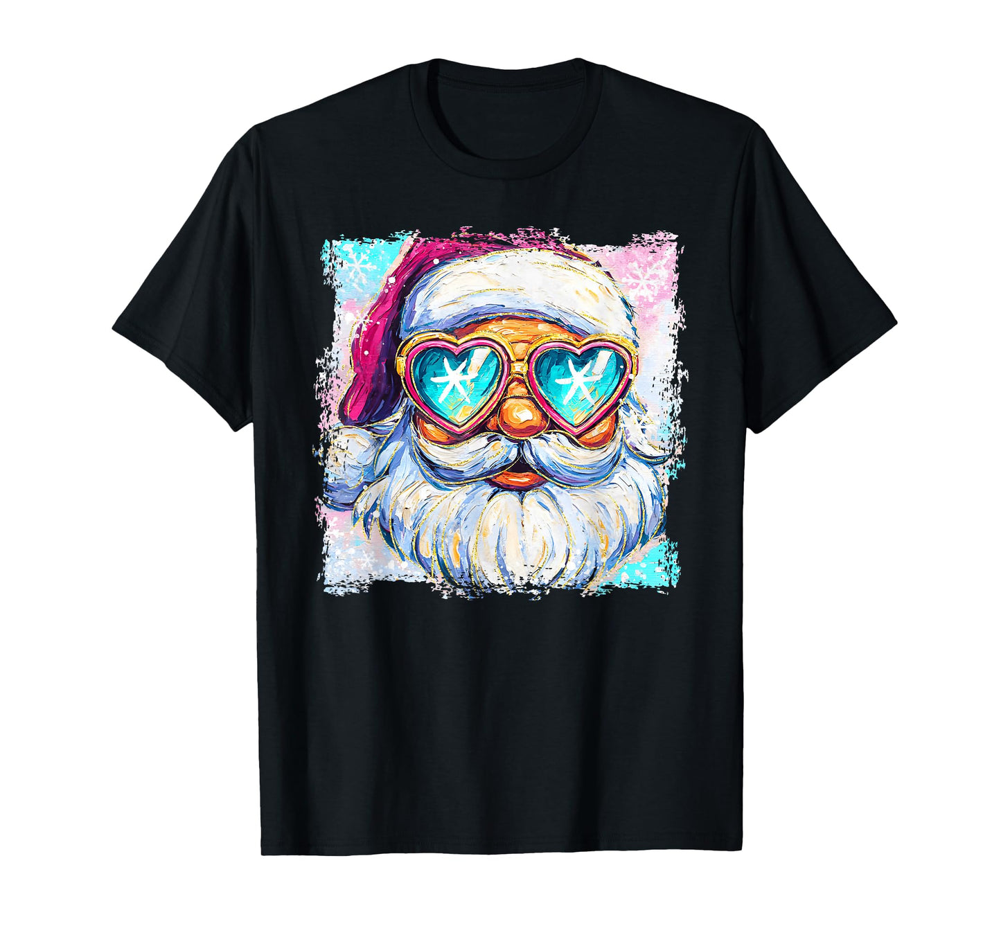 Santa Sunglasses Snowflake Christmas Xmas Pajamas Holiday T-Shirt